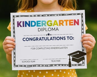 TK–12 Graduation Certificates Pack | Editable Fill-In Templates — Printable Awards