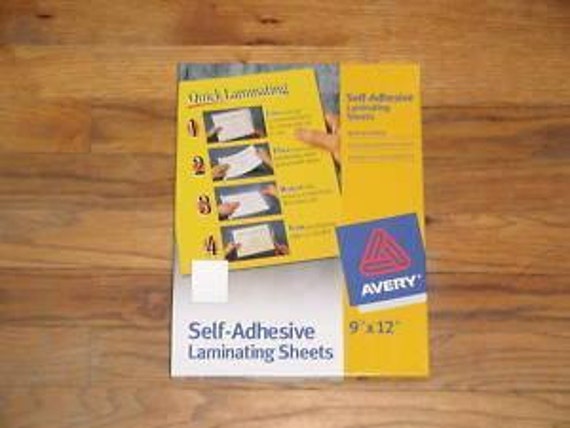 Avery 73603 Clear Self-Adhesive Laminating Sheets, 3 mil, 9 x 12, 10/Pack