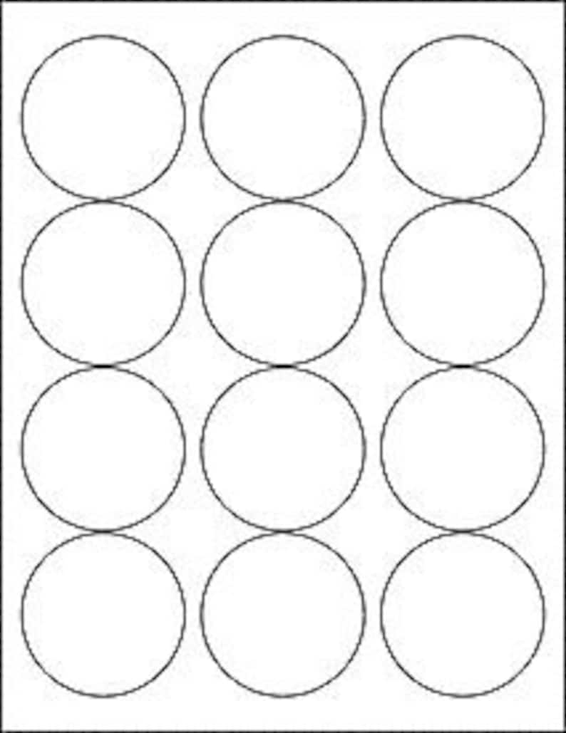 6 shts 2-1/2 round blank white stickers labels circle - Etsy Italia