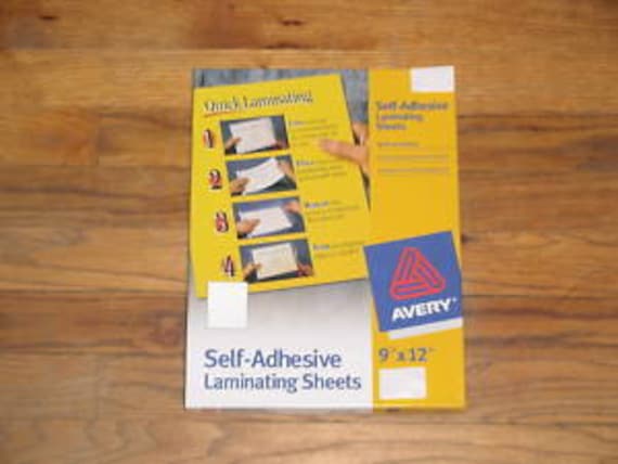 73601 Avery Clear Self-Adhesive Laminating Sheets, 3 mil, 9 x 12