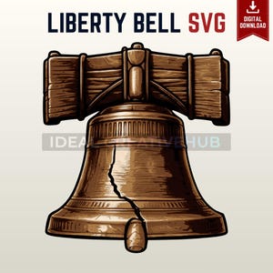Liberty Bell 1776 American SVG, Patriotic USA Vector Art (Digital Download)