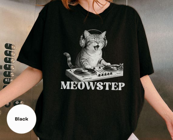 Cat Rave Shirt, Cat Pun Shirt, Dubstep Lover Tee, Music Lover Shirt, House Music Shirt, EDM Shirt, Oversized Tee, Dance Shirt, Rave Clothing
