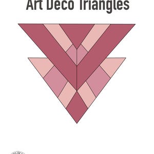 Modèle à télécharger numériquement / Triangles Art Déco / Modèle de vitrail