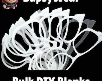 3D Printed Glasses Topper Blanks: DIY Craft Supplies, 10-Piece Set