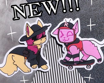 ¡NUEVO! / ¡PEGATINAS DE GATITOS DE ROBLOX FORSAK SURVIERS! ¡Set de 8 pegatinas de vinilo mate!