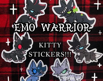 Emo Warrior KITTY STICKERS!!!