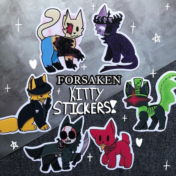 Roblox Forsaken Killers KITTY STICKERS! 6 Different custom vinyl