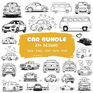 Car Svg Bundle, Retro Car Silhouette Svg, Classic Car Vector,  Sports Car Svg, Clipart - Stickers Files, Laser Cut Files, Svg For Cricut