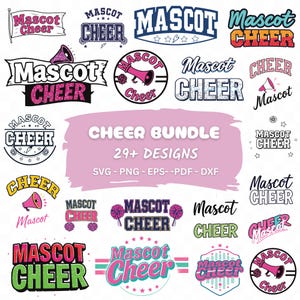 Cheer Svg Bundle, Cheer Svg, Cheer Squad Svg, Cheerleading Svg, Cheer Team Svg, Cheerleader Girl Svg, Digital Download, Cut File Cricut
