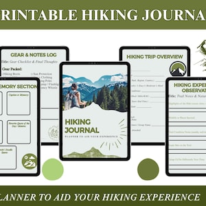 Printable Hiking Journal | Trail Log Book | Hiking Diary | Outdoor Adventure Tracker | Nature Journal | Hiking Planner PDF