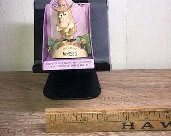 Nuts About Horses Peanut Bobble Head: Vintage Cowboy Figurine