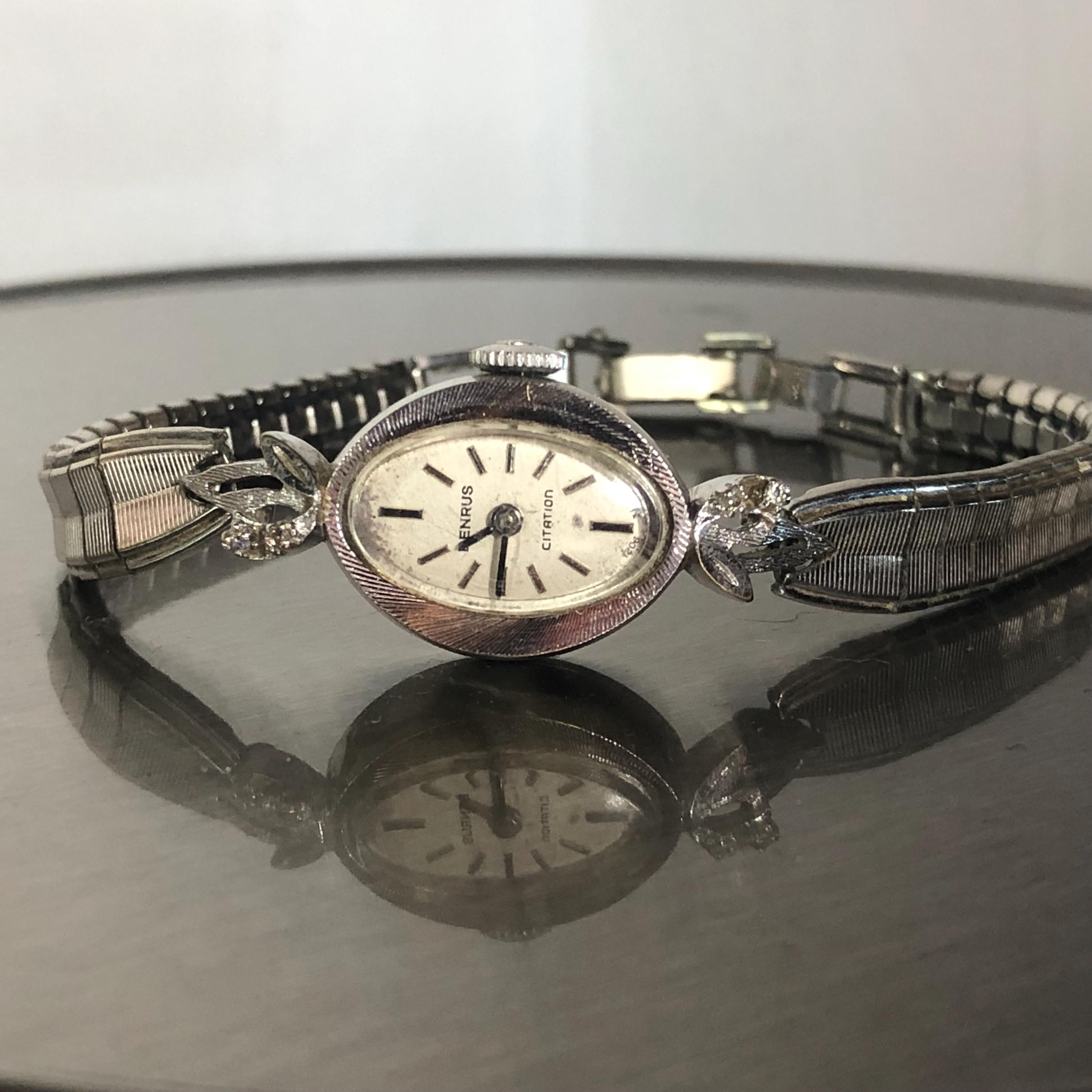 Vintage Benrus Diamond Cocktail Watch: 1/20 10K Gold-filled, Oval