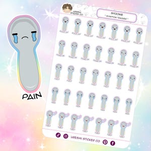 Spoonie Symptom Tracker - Invisible Illness Mood Stickers - Spoon Theory Planner Stickers