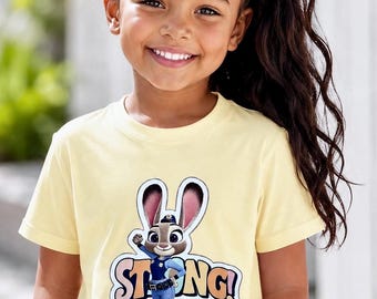 Judy Hopps Strong Shirt, Zootopia Inspired T-Shirt, Bunny Police Officer Tee, Motivational Cartoon Shirt for Girls