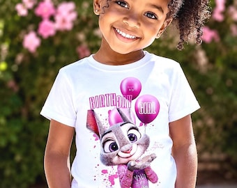 Birthday Girl Judy Hopps Inspired T-Shirt, Birthday Party Tee