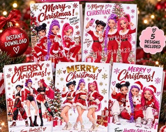 K-Pop Hunters Christmas Cards | 5 Exclusive Designs | Digital Download