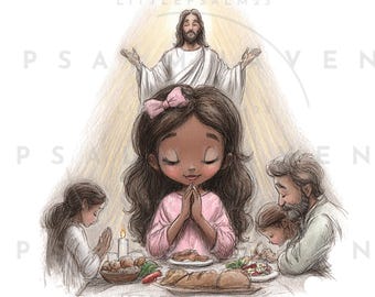 Christian Children Clipart: Jesus, Guardian Angels (28 PNGs, Digital Download
