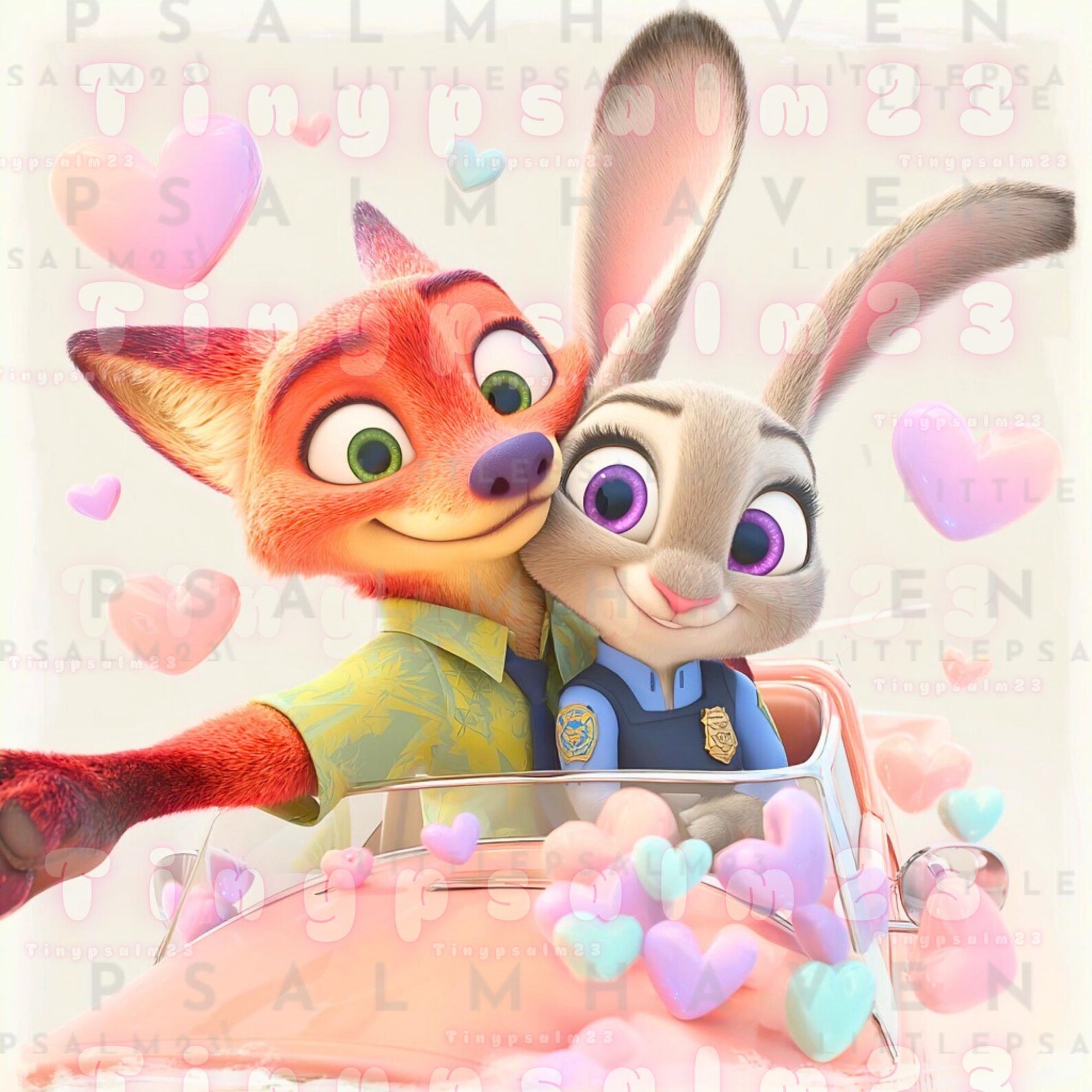 Zootopia Nick & Judy Love Adventure Clipart Bundle, 23 PNG Inspired Art ...