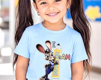 Zootopia Judy Hopps Inspired Girls Shirt, I Am Important Quote Tee, Motivational Kids Graphic Shirt