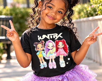 Huntrix Kpop Graphic Tee, Idol Inspired Korean Pop Shirt, Kids Streetwear T-Shirt