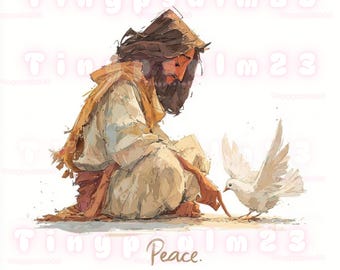 Jesus and Children Clipart – Sweet Pixar-Style Christian Art - Bundle of 20 PNG