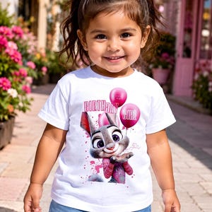 Birthday Girl Judy Hopps Inspired T-Shirt, Birthday Party Tee bild 4