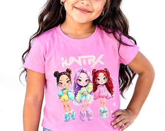 Huntrix Kpop Graphic Tee, Idol Inspired Korean Pop Shirt, Kids Streetwear T-Shirt