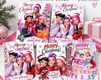 K-Pop Hunters Christmas Cards | 5 Exclusive Designs | Digital Download