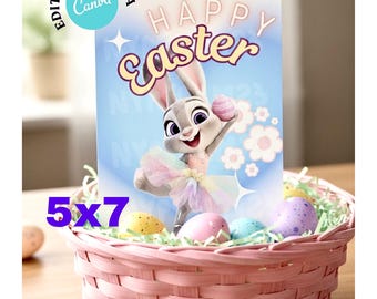 Judy Hopps Easter Card Bundle | Egg Hunt Invitation | PDF Download | Editable in Canva