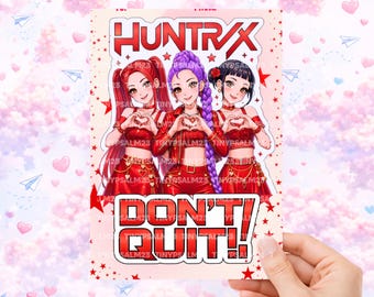 K-Pop Valentine Cards | Huntrix BFF Classroom Valentines (PDF Download)