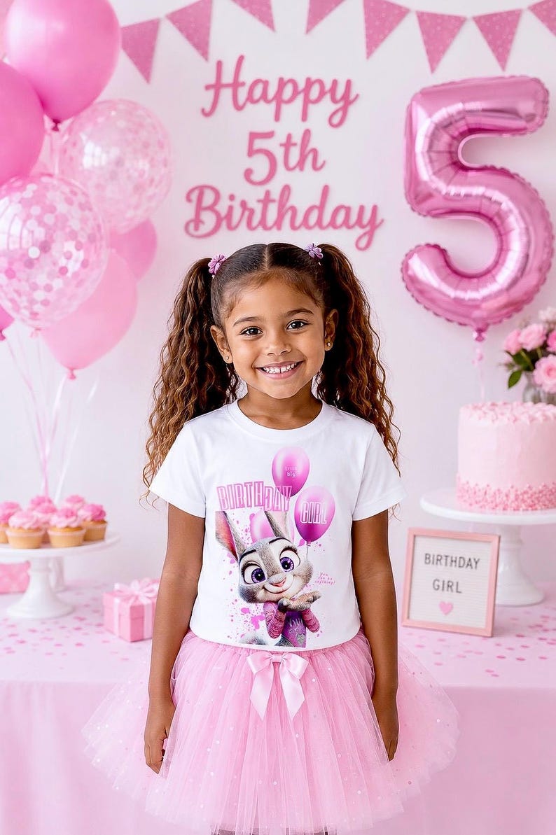 Birthday Girl Judy Hopps Inspired T-Shirt, Birthday Party Tee bild 7