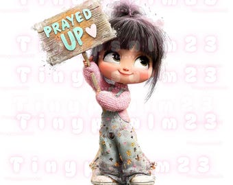 Faith Kids Clipart – Prayed Up, Jesus Saves, Blessed, loved | 25 PNGs - Christian Kids Art!