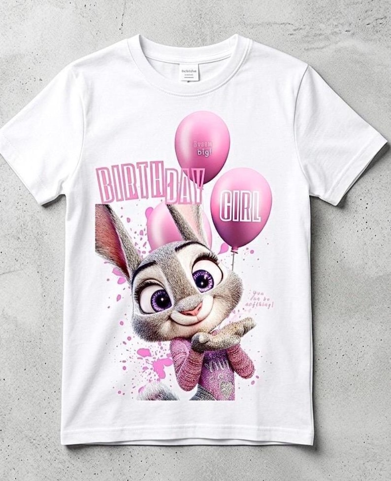 Birthday Girl Judy Hopps Inspired T-Shirt, Birthday Party Tee bild 8