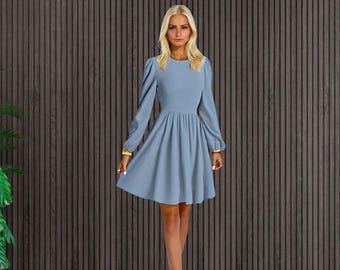 Handmade Long Sleeve Maxi Dress, Open Shoulder Evening Gown - Etsy Canada