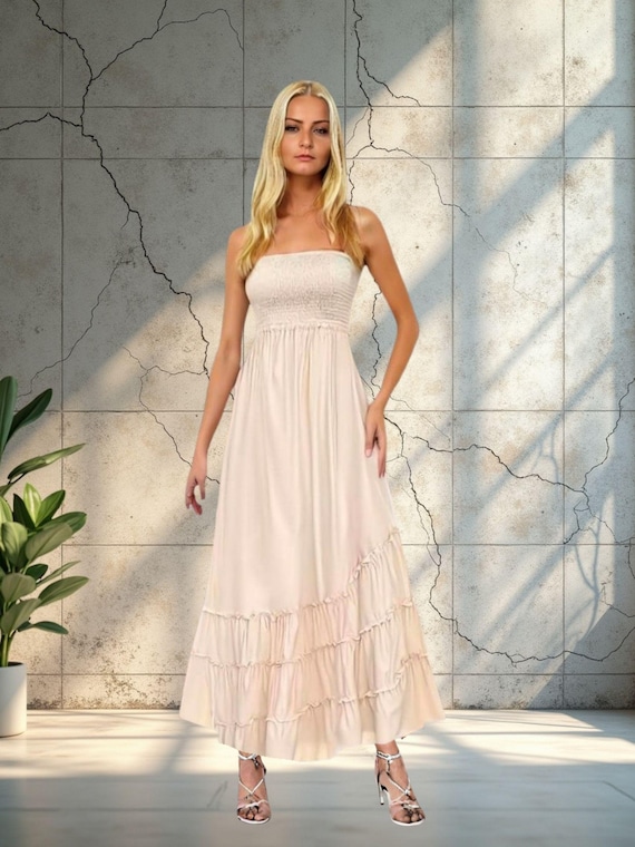 slip dress wedding Chrissy Bridal Color:Granita has a loose silhouette winter-25 What to Wear to