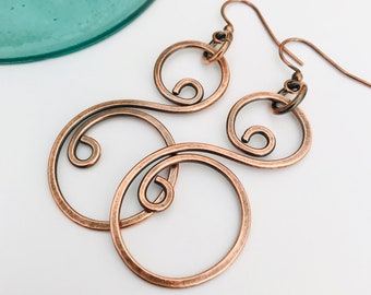 old school figure 8 earrings