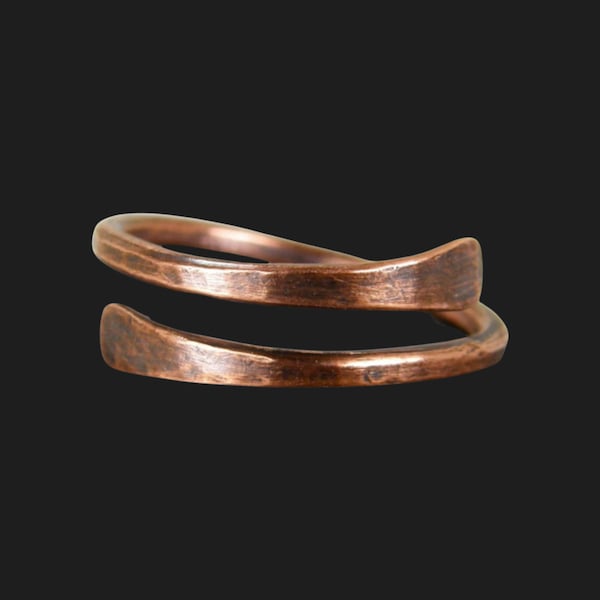 Dainty Rings For Women, Thin Hammered Copper Rings, Stacking Rings, Plain Band Rings, Gifts For Women, Minimal Rings