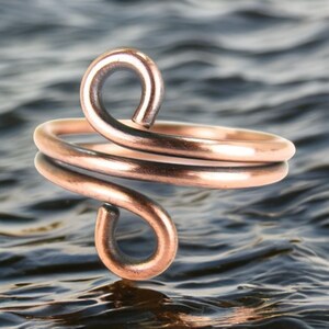 Simple Copper Wire Infinity Ring, Everlasting Love Ring, Forever Ring, Endless Love Ring, Infinity Wire Ring for Women, 7th Anniversary Ring