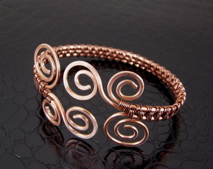 Wire Wrapped Copper Bracelet Copper Wire Weave Bracelet Etsy