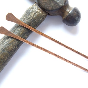 Pair of Handmade Copper Hair Stick Pins a Perfect Gift For Her