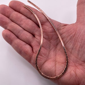 Copper hair fork, minimalist hair accessory, perfect gift for long hair women, simple bun holder, personalized size, hair pin