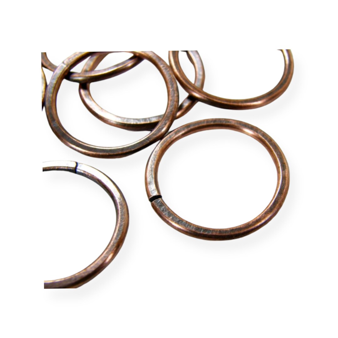 Large Jump Rings Oversized Jump Rings Antiqued Copper Etsy