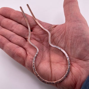 Large Wide Hair Pin, Pure Copper, Hair Fork, Hair Accessory, Bun Holder, Hair Pick, For Long Hair, For Thick Hair, Gift For Her