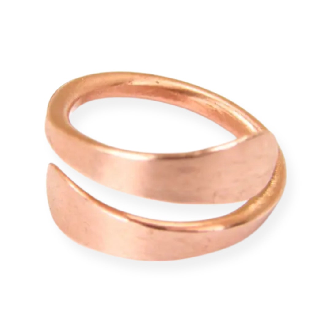 Bare Copper Band Wire Ring Men's & Women's Pure Etsy