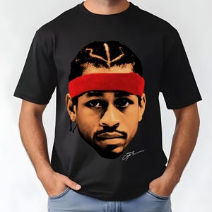Retro Allen Iverson Graphic Tee - 90s Philly Basketball Shirt
