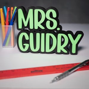 Custom 3D Nameplate – Personalized Desk Sign – Classroom Decor – Back to School Teacher Gift – Fun Name Sign