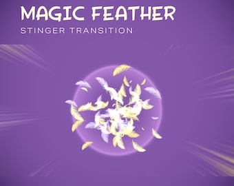 Golden Magic Feather Stream Transition | Animated OBS Scene Change (Digital Download)