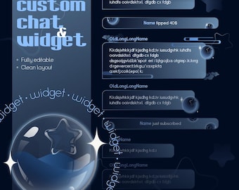 Animated Blueberry Chat Widget: Custom Twitch Stream Overlay