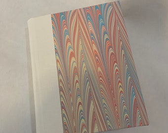 Pink and Blue Marble Handmade Hard Cover Watercolor Jenny Journal