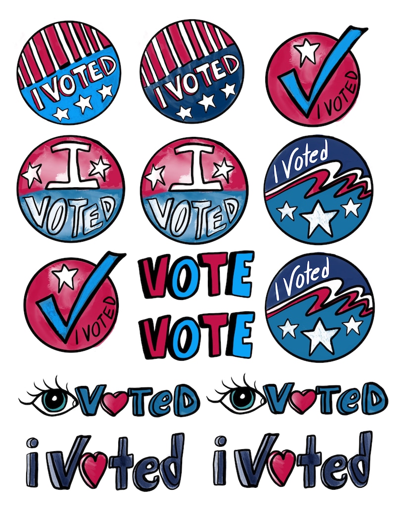 Buy i voted stickers